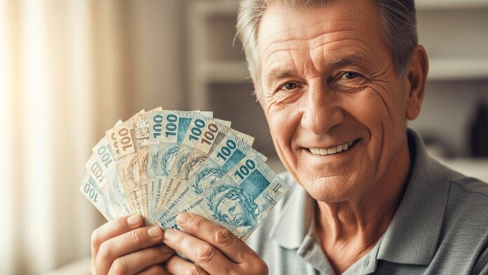 idoso dinheiro feliz